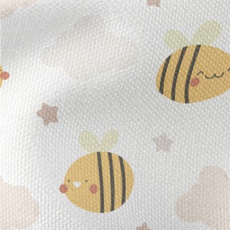 Cute Bees Flying In The Sky Waterproof Canvas