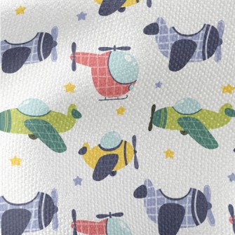 Color Helicopter Plane Waterproof Canvas