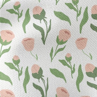 Pink Simple Flowers Waterproof Canvas
