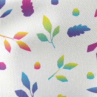Colorful Gradient Leaves Waterproof Canvas