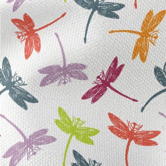 Colorful Hand Drawn Dragonfly Waterproof Canvas