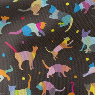 Color Block Cat Waterproof Canvas