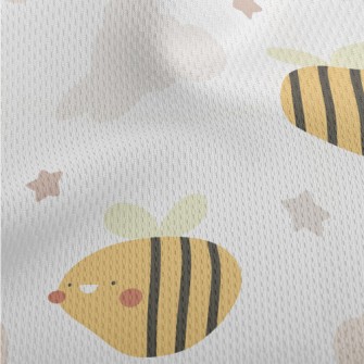Cute Bees Flying In The Sky Athletic Mesh Flat Back