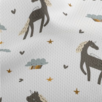 Bohemian Style Unicorn Athletic Mesh Flat Back