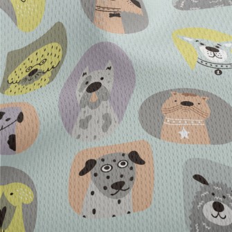 Portraits Of Different Dog Bre Athletic Mesh Flat Back