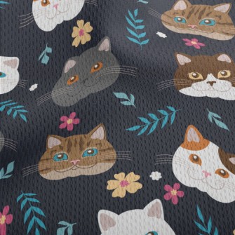 Cat Breed Big Head Athletic Mesh Flat Back