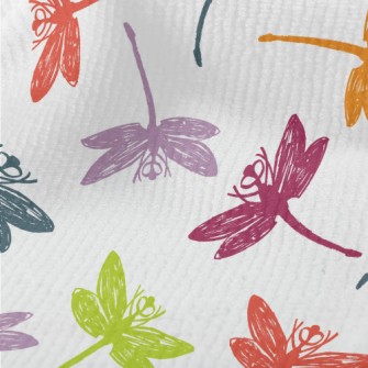 Colorful Hand Drawn Dragonfly Terry