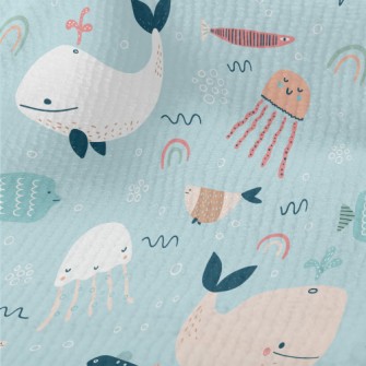 Colorful Children's Ocean  Terry