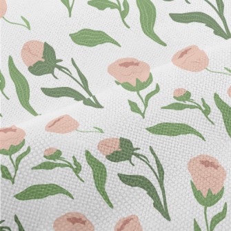 Pink Simple Flowers Performance Linen