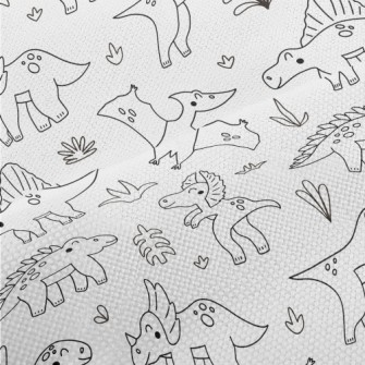 Simple Black And White Dinosau Performance Linen