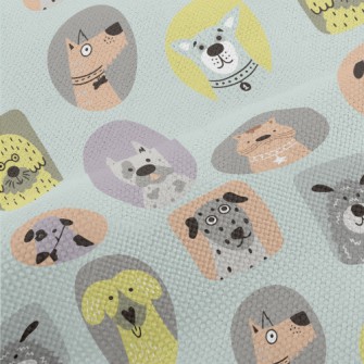 Portraits Of Different Dog Bre Performance Linen