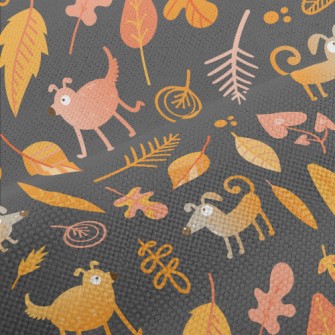 Silly Dog And Orange Leaves Performance Linen