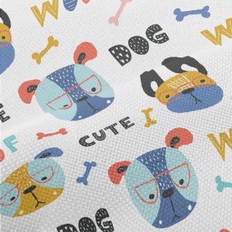 Colorful Creative Cute Dog Performance Linen