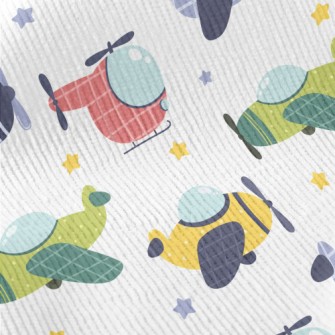 Color Helicopter Plane Standard Corduroy