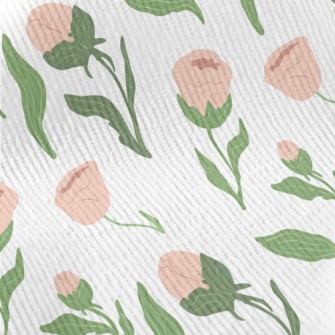 Pink Simple Flowers Standard Corduroy