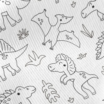 Simple Black And White Dinosau Standard Corduroy