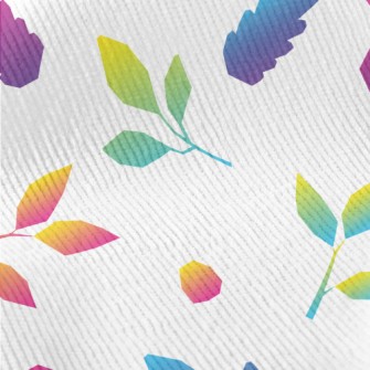 Colorful Gradient Leaves Standard Corduroy