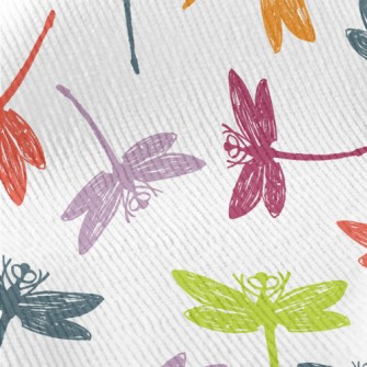 Colorful Hand Drawn Dragonfly Standard Corduroy