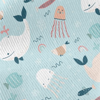 Colorful Children's Ocean  Standard Corduroy