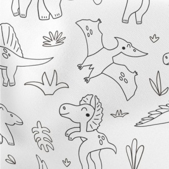 Simple Black And White Dinosau Stretch Ponte