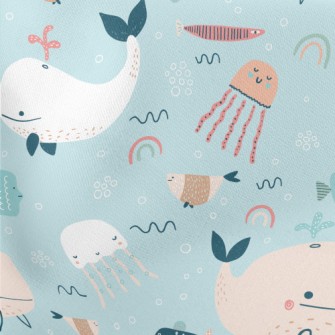 Colorful Children's Ocean  Stretch Ponte