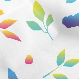 Colorful Gradient Leaves Micro Fleece