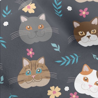 Cat Breed Big Head Micro Fleece