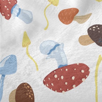 Exquisite Colorful Mushrooms Minky