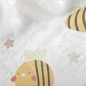 Cute Bees Flying In The Sky Minky