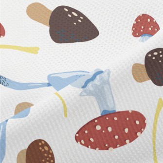 Exquisite Colorful Mushrooms Piqué