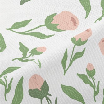 Pink Simple Flowers Piqué