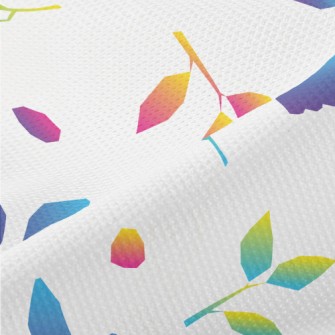 Colorful Gradient Leaves Piqué