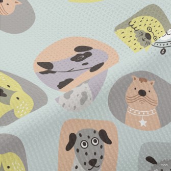 Portraits Of Different Dog Bre Piqué