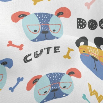 Colorful Creative Cute Dog Lightweight Performance Linen
