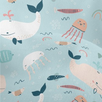 Colorful Children's Ocean  Lightweight Performance Linen