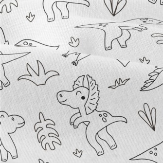 Simple Black And White Dinosau Modern Jersey