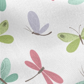Butterflies With Different Pat Jersey Backed Fleece