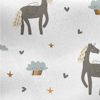 Bohemian Style Unicorn Jersey Backed Fleece