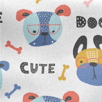 Colorful Creative Cute Dog Jersey Backed Fleece