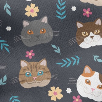 Cat Breed Big Head Jersey Backed Fleece