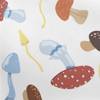Exquisite Colorful Mushrooms Pongee