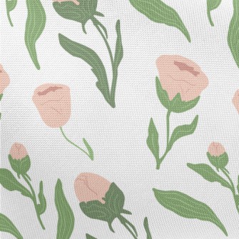 Pink Simple Flowers Pongee