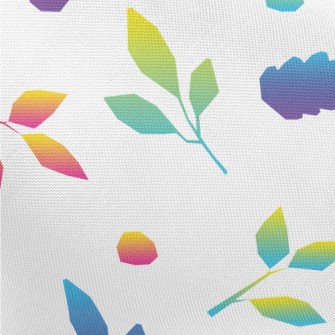 Colorful Gradient Leaves Pongee