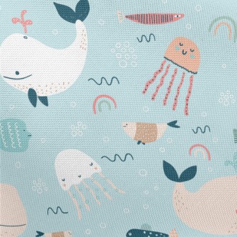 Colorful Children's Ocean  Pongee