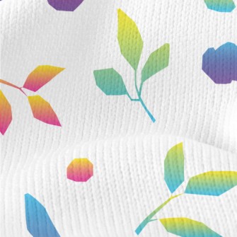 Colorful Gradient Leaves Stretch Jersey
