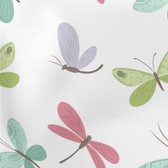 Butterflies With Different Pat Lightweight Cotton Poplin