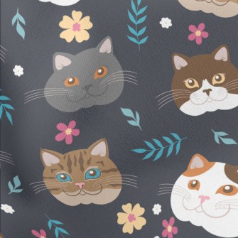 Cat Breed Big Head Lightweight Cotton Poplin