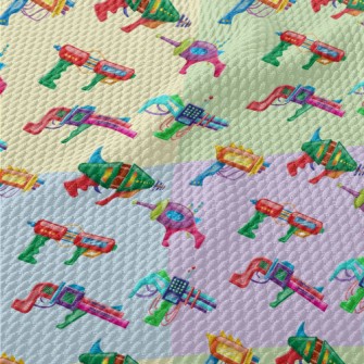 Colorful 3D Various Pistols Birdseye Piqué