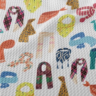 Various Scarves And Neck Scarv Birdseye Piqué