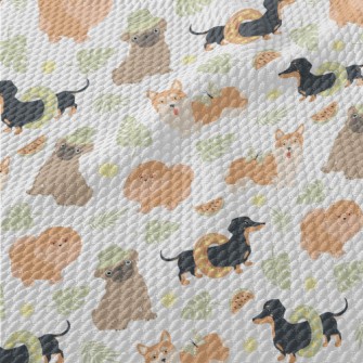 Summer Cute Dog Birdseye Piqué